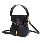Bolsa Santa Lolla Preta Floater Corrente Dourada