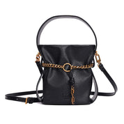 Bolsa Santa Lolla Preta Floater Corrente Dourada
