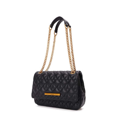Bolsa Santa Lolla Preta Matelassê Alça Corrente