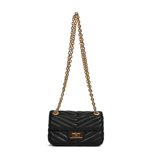 Bolsa Santa Lolla Preta Matelassê Alça Corrente