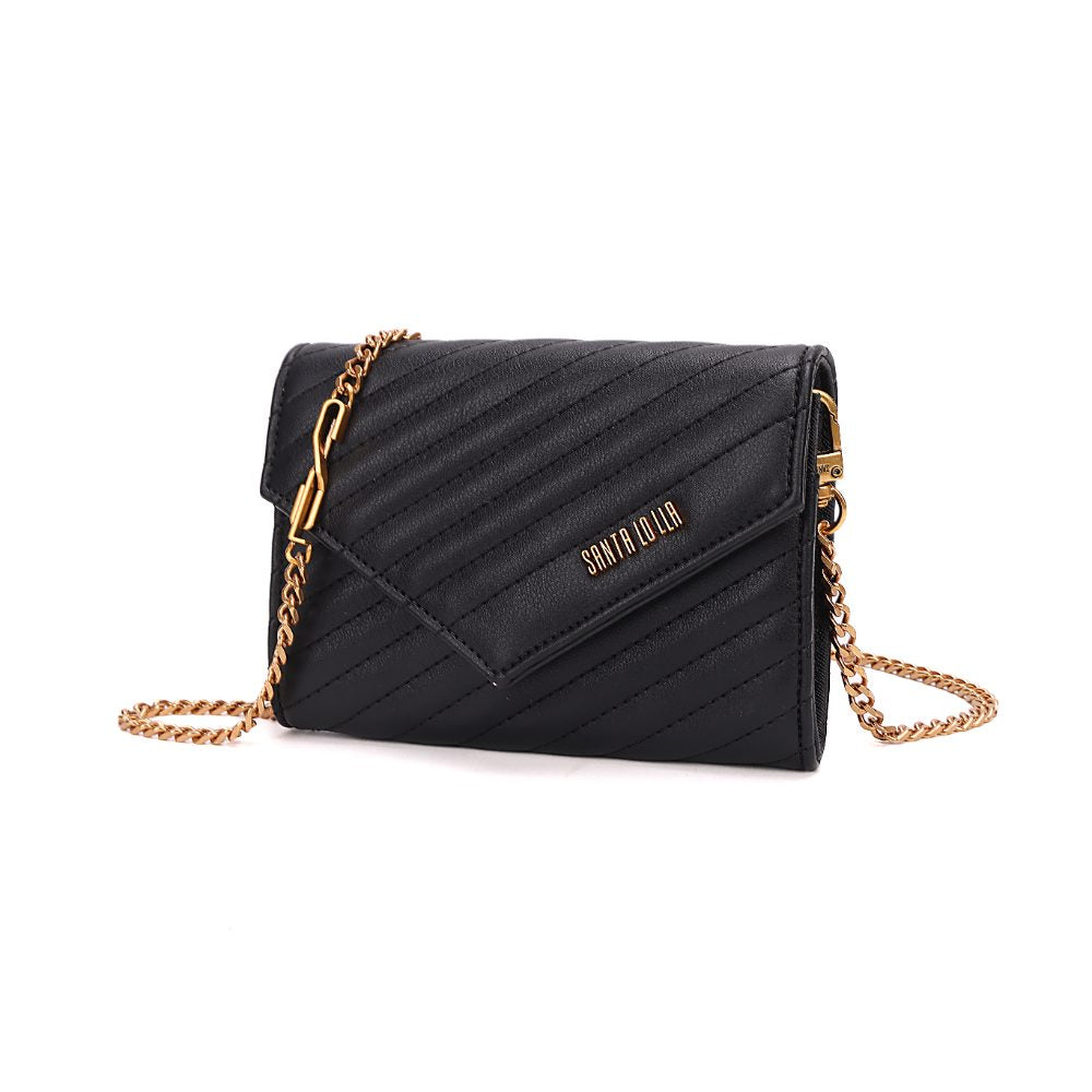 Bolsa Santa Lolla Preta Matelassê Alça Corrente