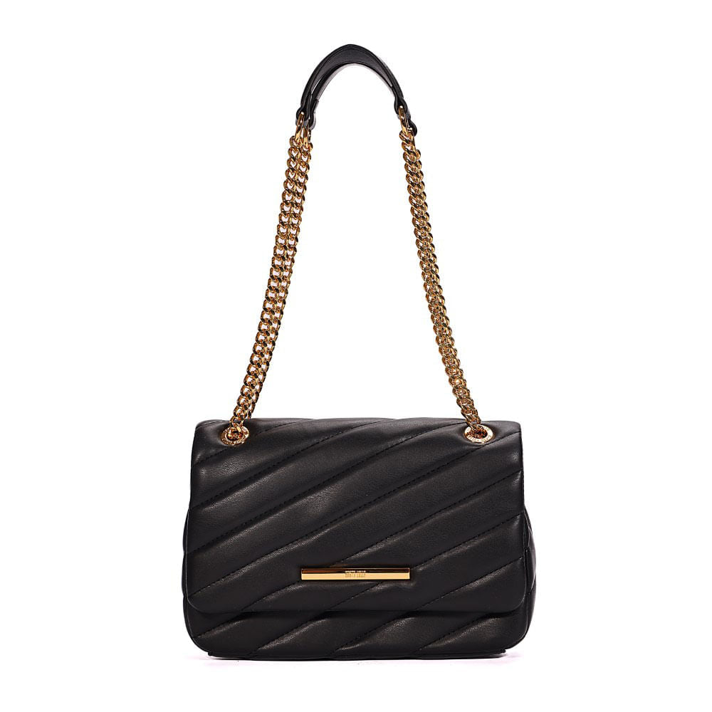 Bolsa Santa Lolla Preta Matelassê Alça De Ombro