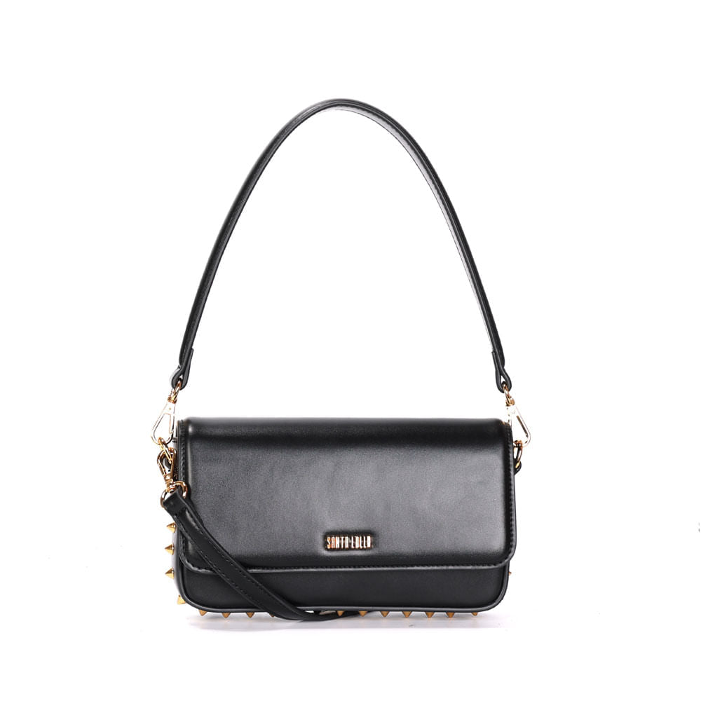 Bolsa Santa Lolla Preta Spikes Alça Dupla