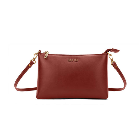 Bolsa Santa Lolla Terracota Alça Tiracolo Zíper