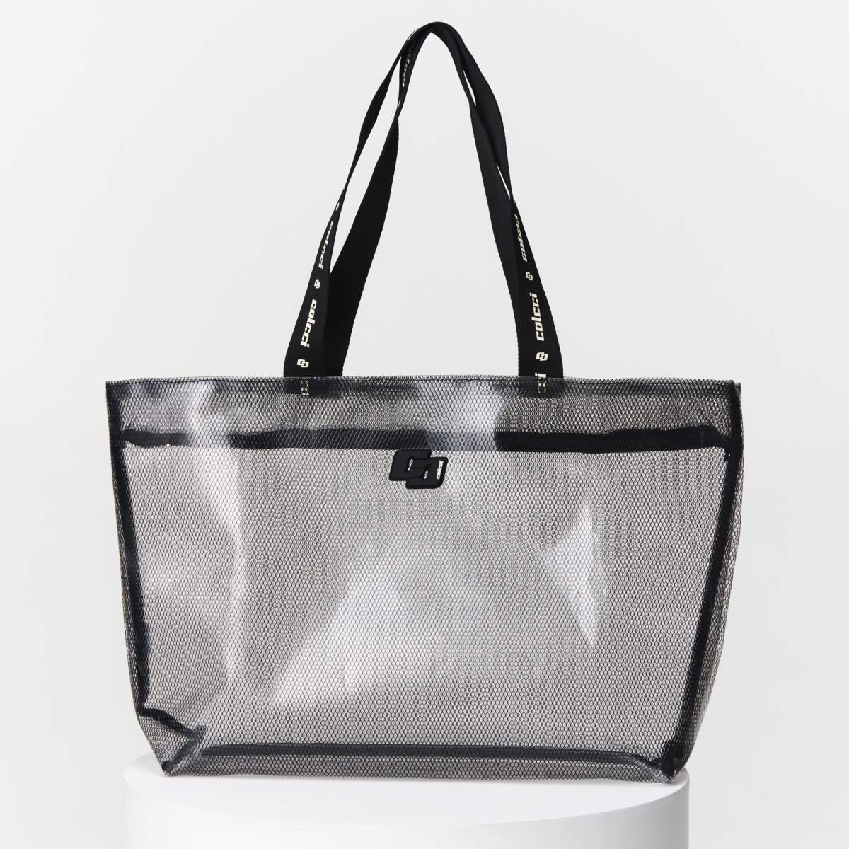 Bolsa Shopper Colcci Preta Mesh Alças Logo