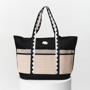 Bolsa Shopper Colcci Preta Tecido Trama Alça Ombro