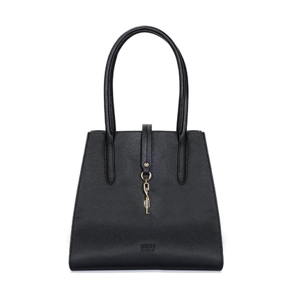 Bolsa Shopper Preta Santa Lolla Alça De Ombro 