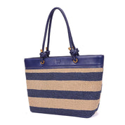 Bolsa Shopper Santa Lolla Azul Tramada Listras