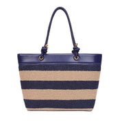 Bolsa Shopper Santa Lolla Azul Tramada Listras