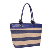 Bolsa Shopper Santa Lolla Azul Tramada Listras