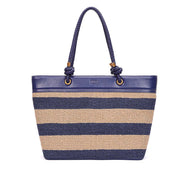 Bolsa Shopper Santa Lolla Azul Tramada Listras
