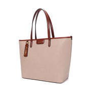 Bolsa Shopper Santa Lolla Bege Alças Marrom