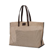 Bolsa Shopper Santa Lolla Bege Tela Alça Ombro