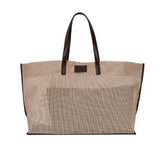 Bolsa Shopper Santa Lolla Bege Tela Alça Ombro