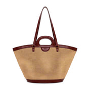 Bolsa Shopper Santa Lolla Bege Tramada Alças Longas