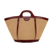 Bolsa Shopper Santa Lolla Bege Tramada Alças Longas