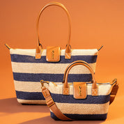 Bolsa Shopper Santa Lolla Bege Tramada Listrada