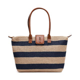 Bolsa Shopper Santa Lolla Bege Tramada Listrada