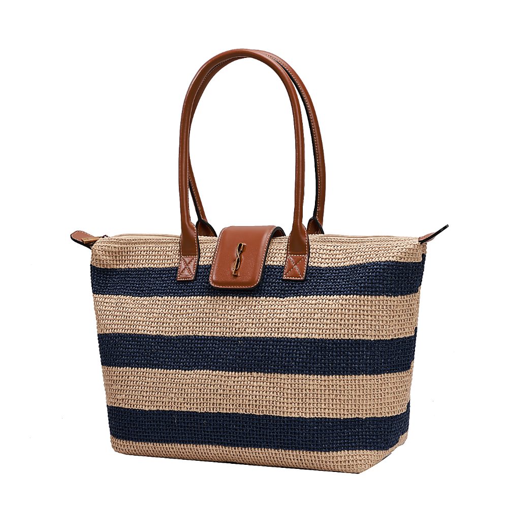 Bolsa Shopper Santa Lolla Bege Tramada Listrada
