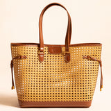 Bolsa Shopper Santa Lolla Bege Tressê Grande