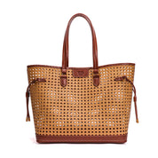 Bolsa Shopper Santa Lolla Bege Tressê Grande