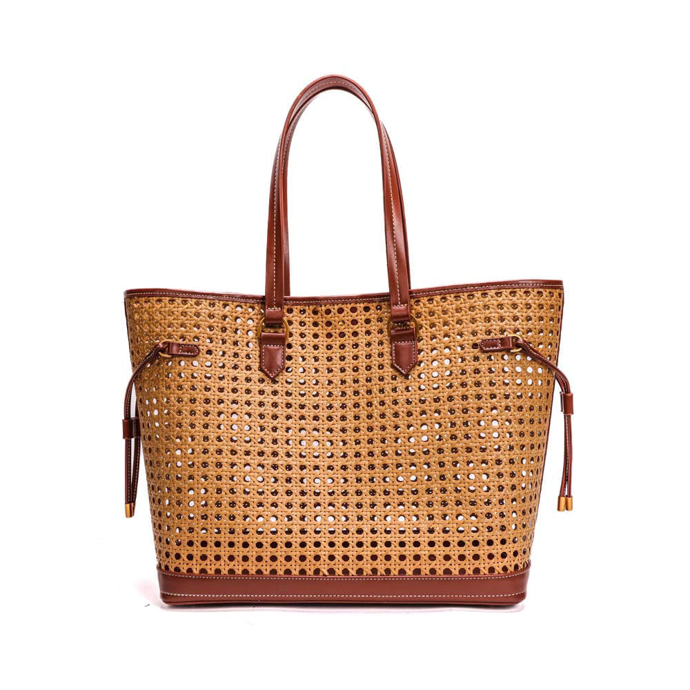Bolsa Shopper Santa Lolla Bege Tressê Grande