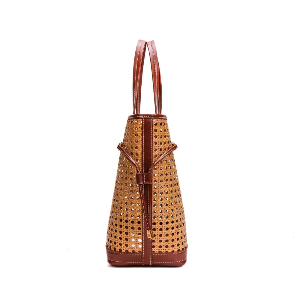 Bolsa Shopper Santa Lolla Bege Tressê Grande
