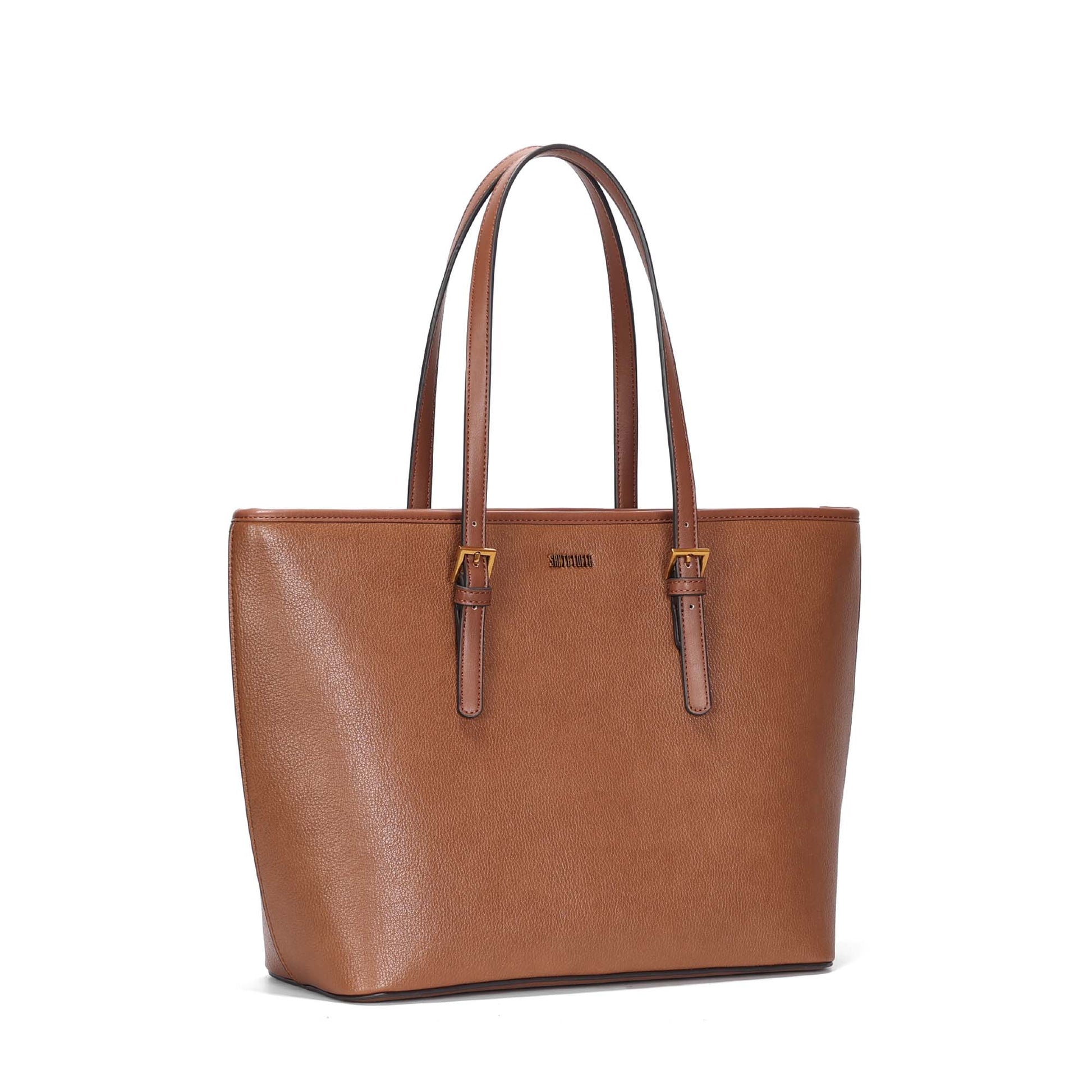 Bolsa Shopper Santa Lolla Caramelo Alça Fivelas