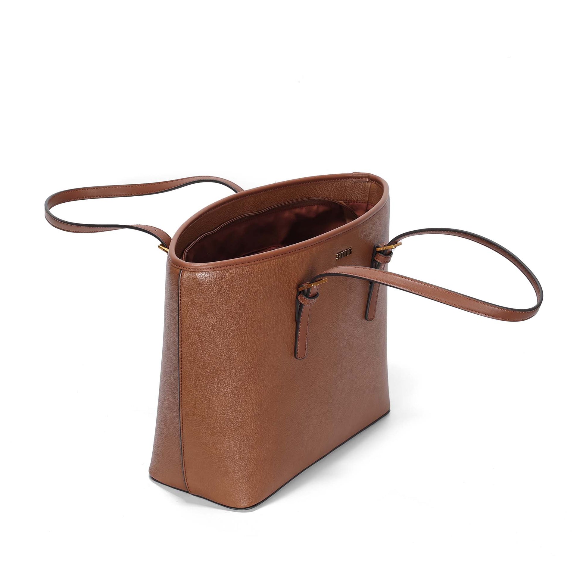 Bolsa Shopper Santa Lolla Caramelo Alça Fivelas