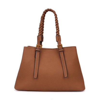 Bolsa Shopper Santa Lolla Caramelo Alça Trançada