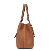Bolsa Shopper Santa Lolla Caramelo Alça Trançada
