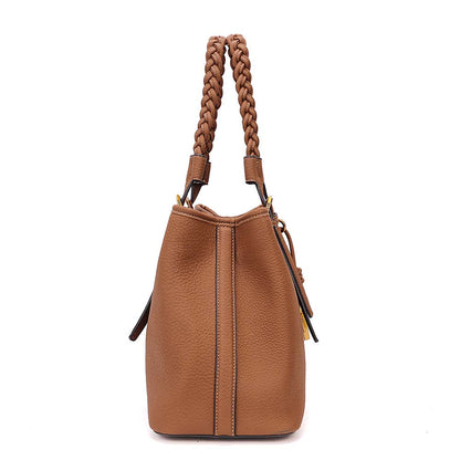 Bolsa Shopper Santa Lolla Caramelo Alça Trançada