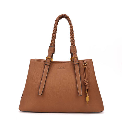 Bolsa Shopper Santa Lolla Caramelo Alça Trançada