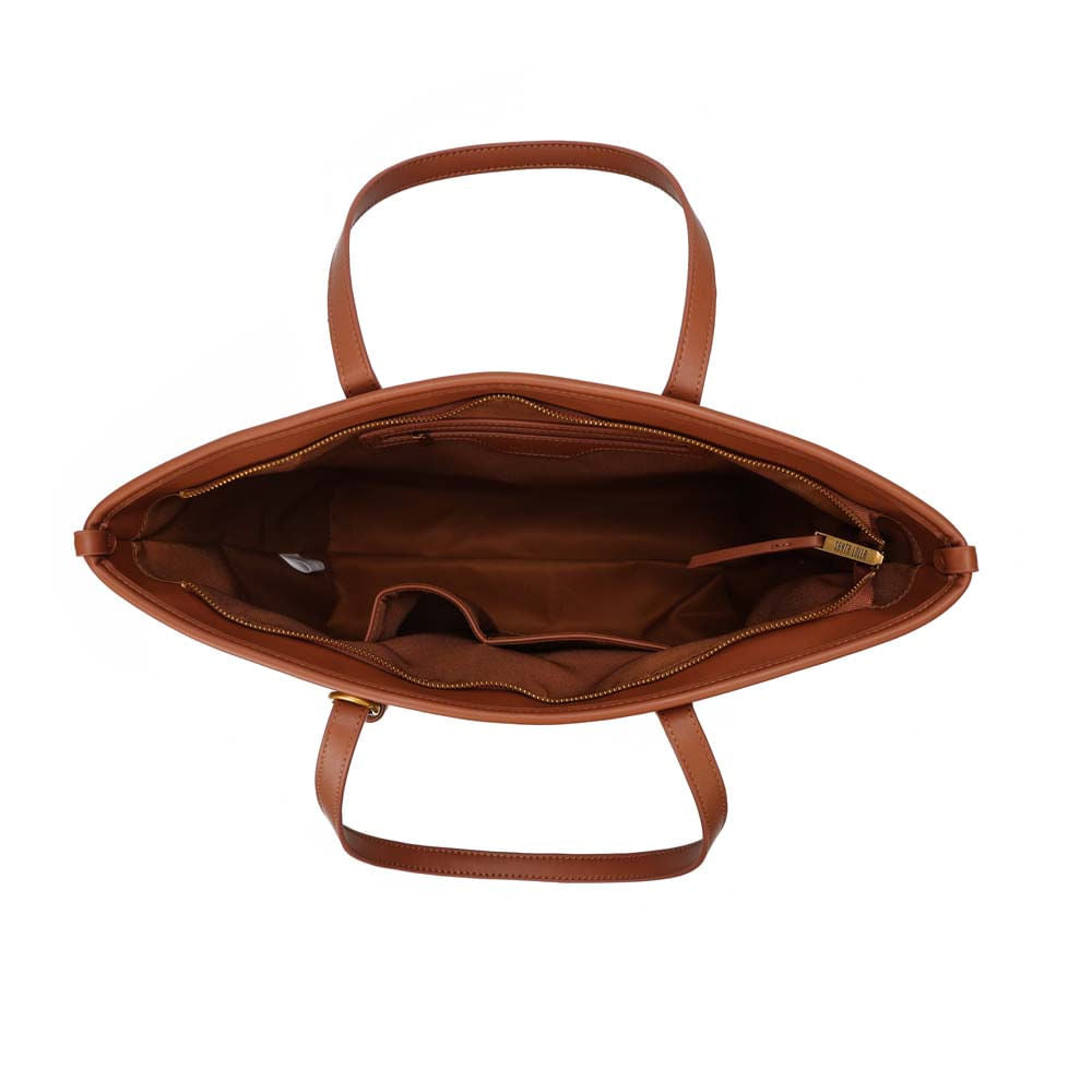 Bolsa Shopper Santa Lolla Caramelo Textura Cubos Alça Ombro