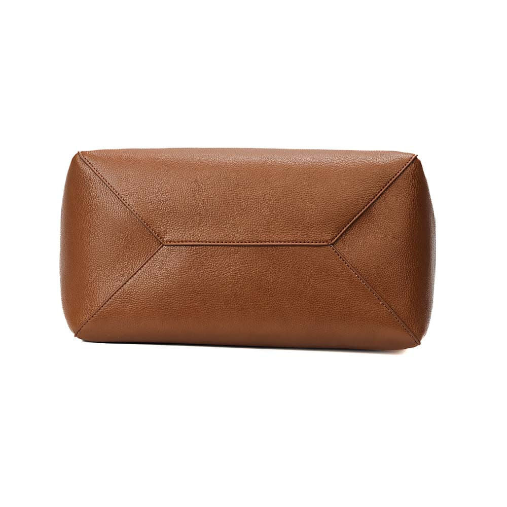 Bolsa Shopper Santa Lolla Caramelo Zíper Frontal