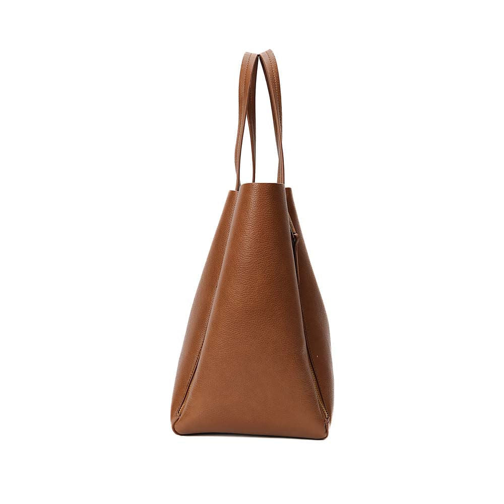 Bolsa Shopper Santa Lolla Caramelo Zíper Frontal