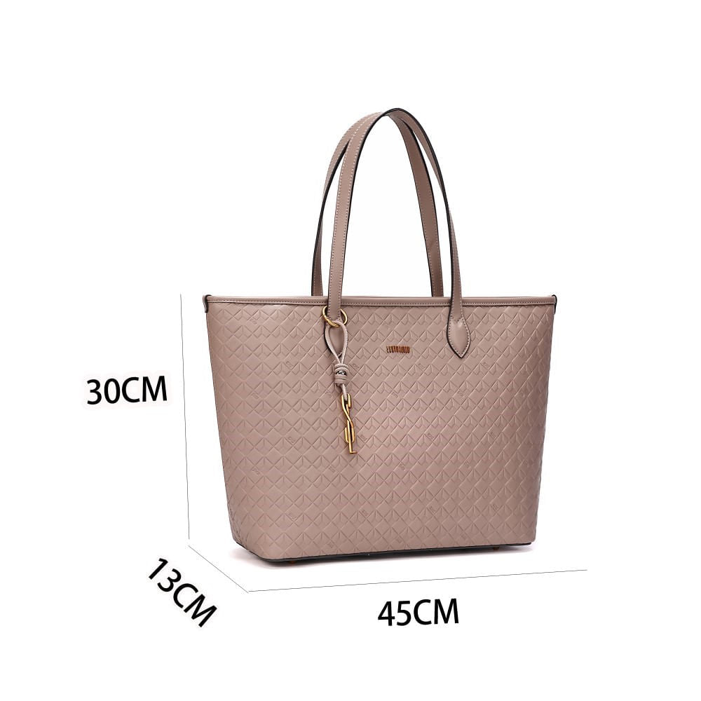 Bolsa Shopper Santa Lolla Cinza Fog Alça De Ombro