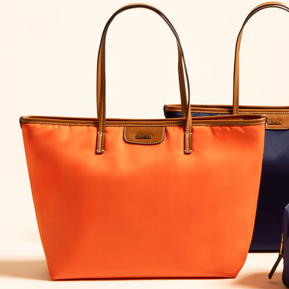 Bolsa Shopper Santa Lolla Laranja Alça Marrom