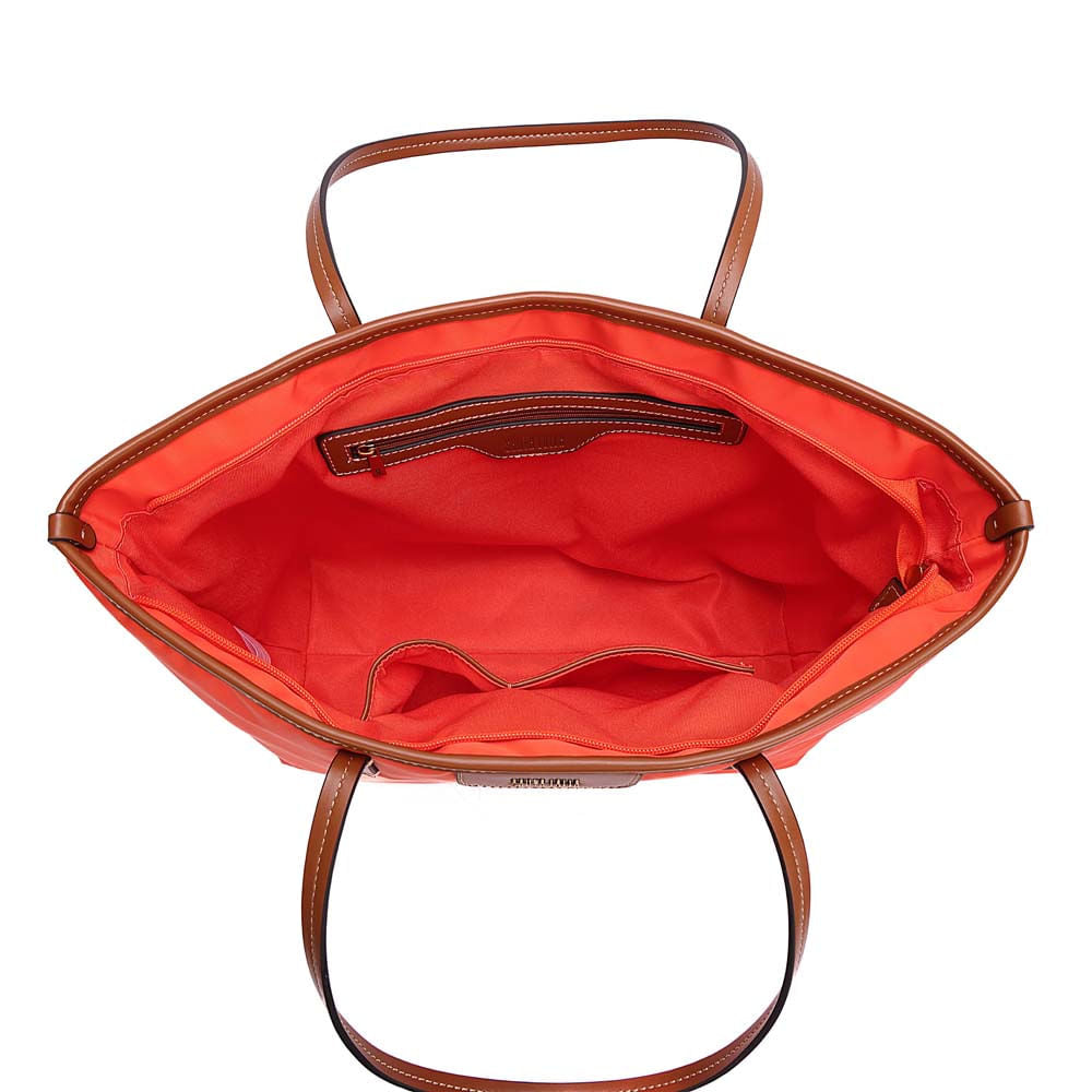 Bolsa Shopper Santa Lolla Laranja Alça Marrom
