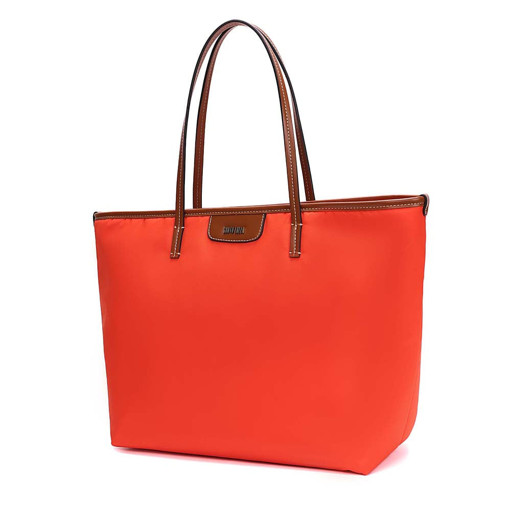 Bolsa Shopper Santa Lolla Laranja Alça Marrom