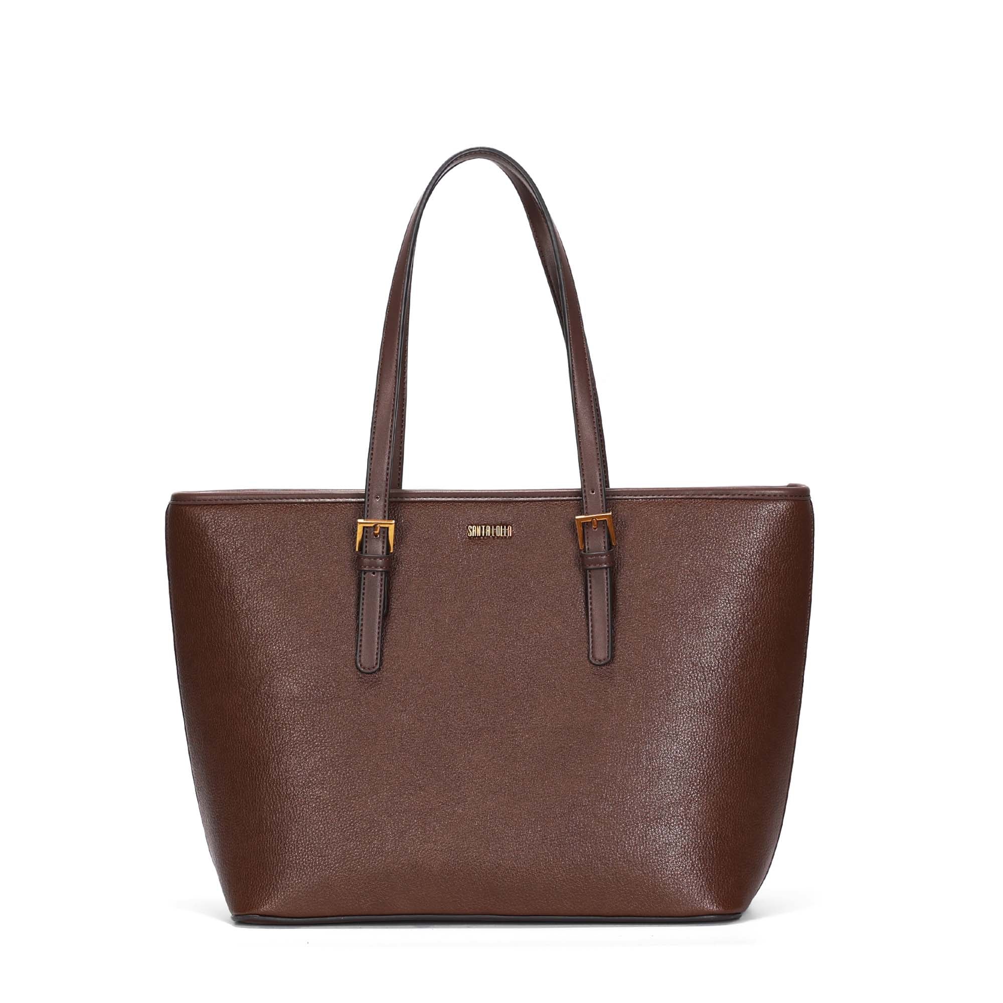Bolsa Shopper Santa Lolla Marrom Alça Ombro