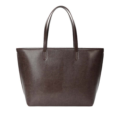 Bolsa Shopper Santa Lolla Marrom Croco Pingente