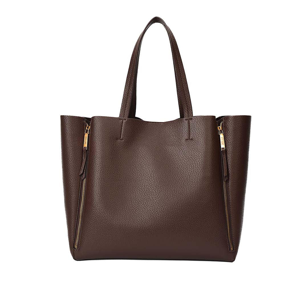 Bolsa Shopper Santa Lolla Marrom Floater Zíperes