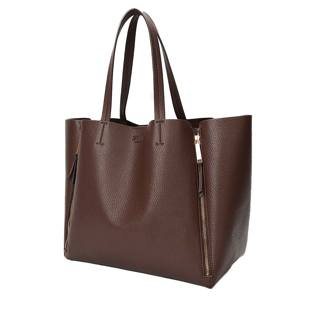 Bolsa Shopper Santa Lolla Marrom Floater Zíperes