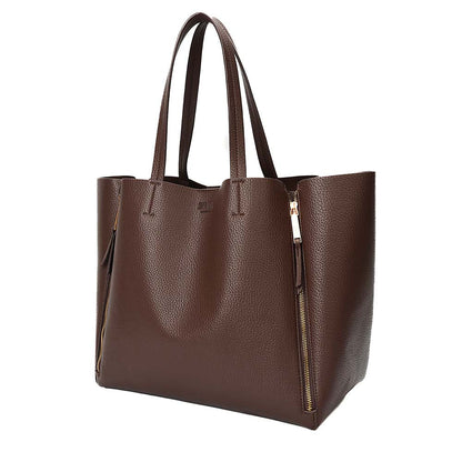 Bolsa Shopper Santa Lolla Marrom Floater Zíperes