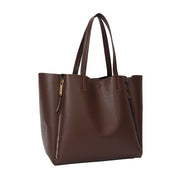Bolsa Shopper Santa Lolla Marrom Floater Zíperes