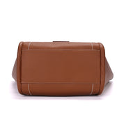Bolsa Shopper Santa Lolla Marrom Pesponto Com Necessaire