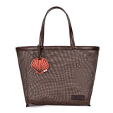 Bolsa Shopper Santa Lolla Marrom Tela Vazado