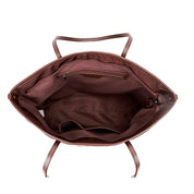 Bolsa Shopper Santa Lolla Marrom Texturizada Grande