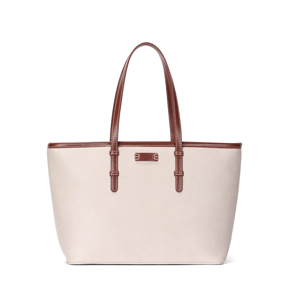Bolsa Shopper Santa Lolla Off White Alça Marrom
